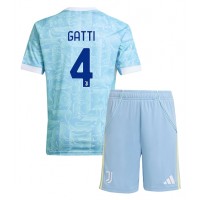 Juventus Federico Gatti #4 Vonkajší Detský futbalový dres 2025-26 Krátky Rukáv (+ trenírky)